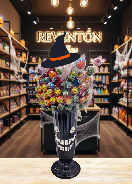 Scary Smile lollypop vase