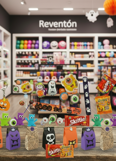 Six bags of halloween goodies