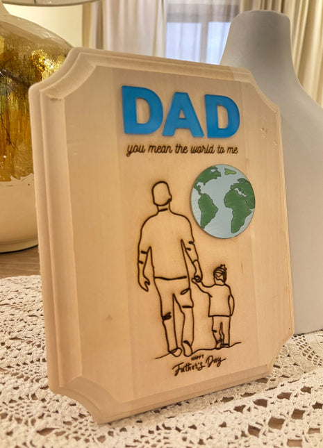 Fathers day engraved central piece type 2