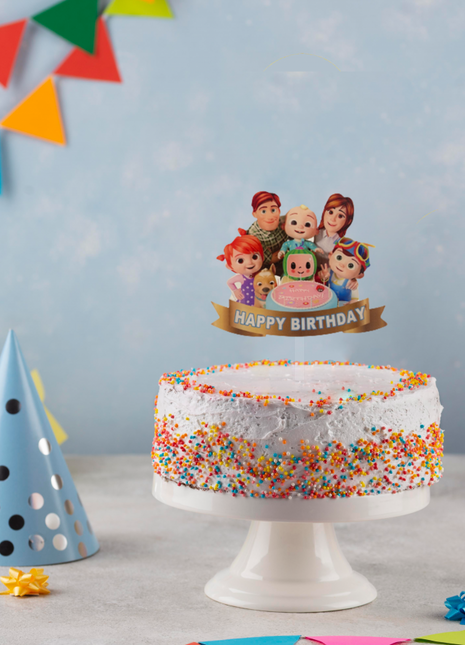 Cocomelon theme cake topper