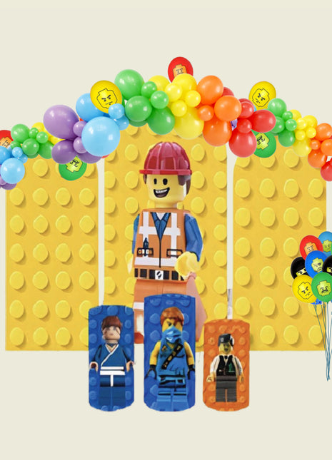 Three arches Lego theme backdrop