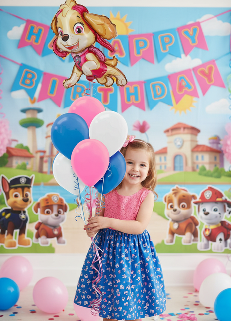 Skye Paw Patrol with latex balloons