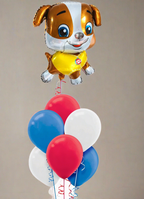 bulldog Paw Patrol with latex balloons