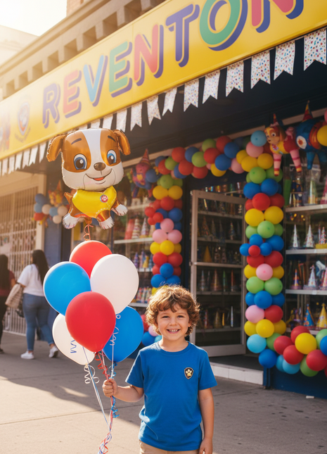bulldog Paw Patrol with latex balloons