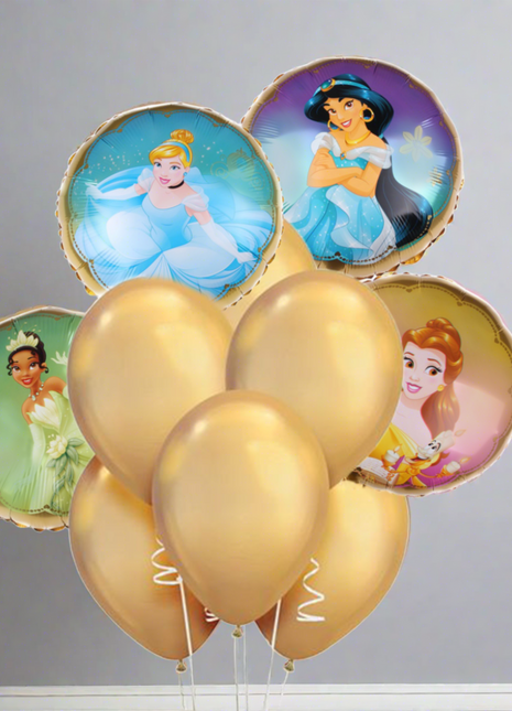 An image of Disney Princess Foil Balloon Bouquet, perfect for princess-themed parties and events.