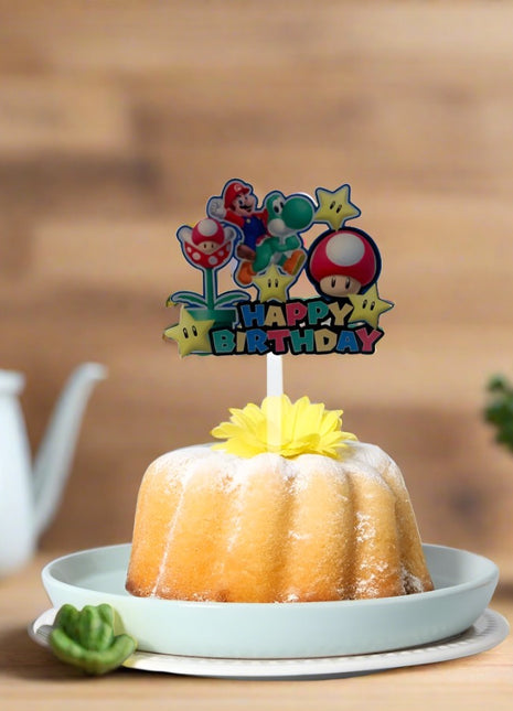 Mario Cake Topper - Fun and Festive Cake Decoration for Special Occasions