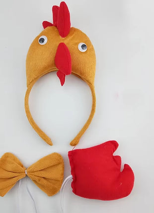 Child Kids Adult Chicken Chick Headband Tail Tie Animal Cosplay Props Birthday Gift Party Costume Carnival Halloween Christmas