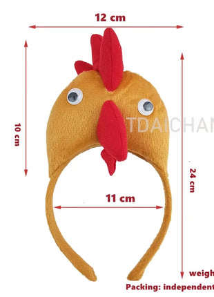 Child Kids Adult Chicken Chick Headband Tail Tie Animal Cosplay Props Birthday Gift Party Costume Carnival Halloween Christmas