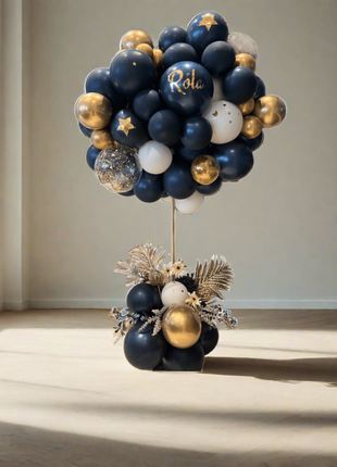 Customizable balloons and flowers stand