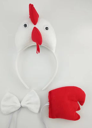 Child Kids Adult Chicken Chick Headband Tail Tie Animal Cosplay Props Birthday Gift Party Costume Carnival Halloween Christmas