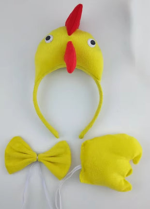 Child Kids Adult Chicken Chick Headband Tail Tie Animal Cosplay Props Birthday Gift Party Costume Carnival Halloween Christmas