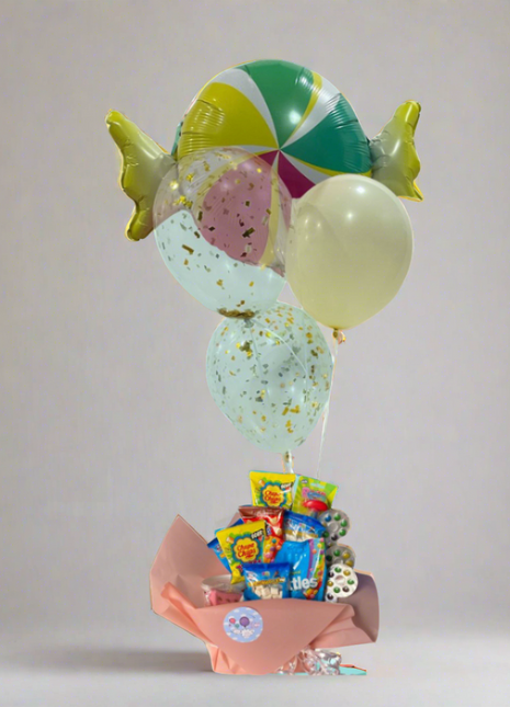 باقة حلوى العيد مع بالونات