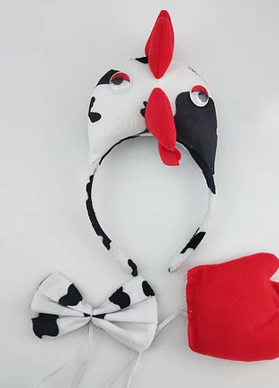 Child Kids Adult Chicken Chick Headband Tail Tie Animal Cosplay Props Birthday Gift Party Costume Carnival Halloween Christmas