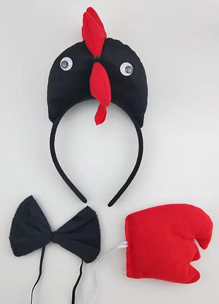 Child Kids Adult Chicken Chick Headband Tail Tie Animal Cosplay Props Birthday Gift Party Costume Carnival Halloween Christmas