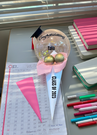 Graduation paper cone bouquets