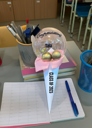 Graduation paper cone bouquets