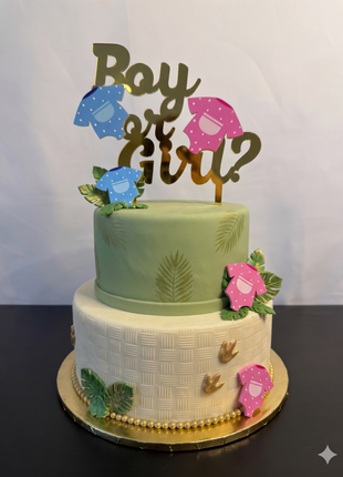 Boy or girl cake topper