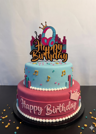 Music cake topper