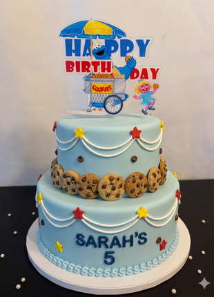 Cookie monster cake topper