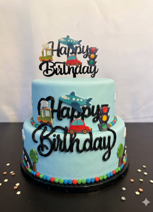 Transportation cake topper