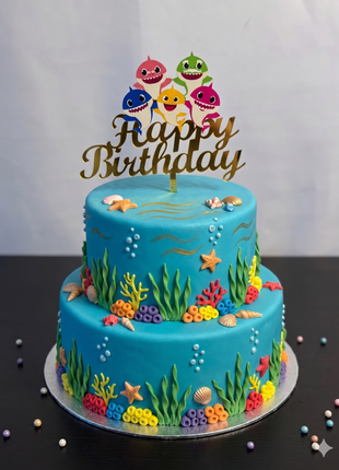 Baby shark cake topper