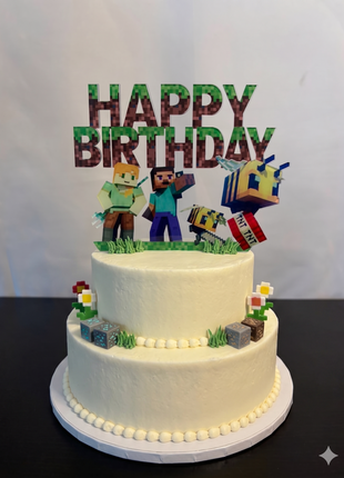 Mine Craft cake topper