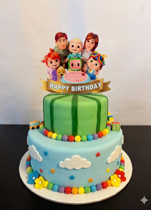 Cocomelon theme cake topper