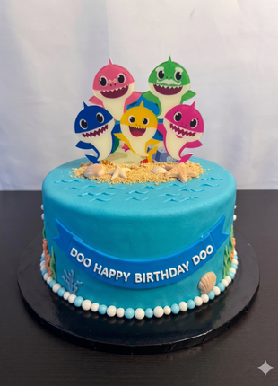 Baby sharks cake topper 3