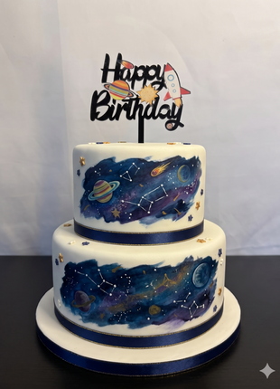 Space theme Cake Topper
