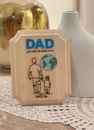 Fathers day engraved central piece type 2