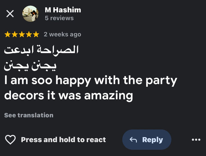 Real Customer feedback