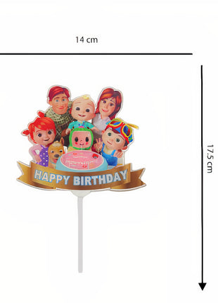 Cocomelon theme cake topper