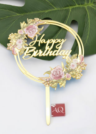 Flowers cake topper