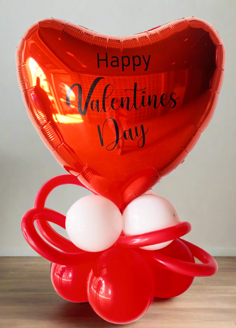 Valentine's Day Red Heart-shaped Balloon stand