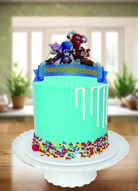 Sonic theme Cake Topper