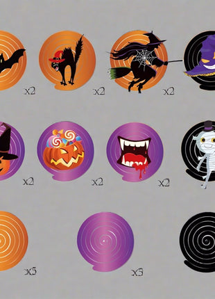 Halloween swirls 8pcs