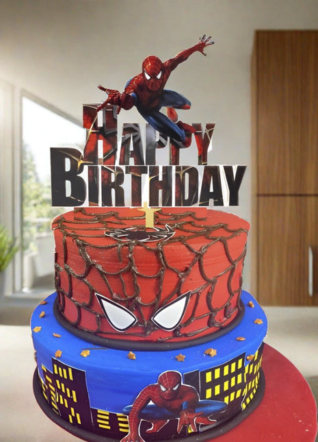 Spider man cake topper