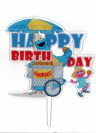 Cookie monster cake topper