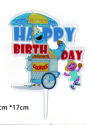 Cookie monster cake topper