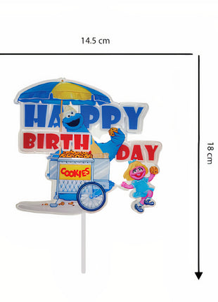 Cookie monster cake topper