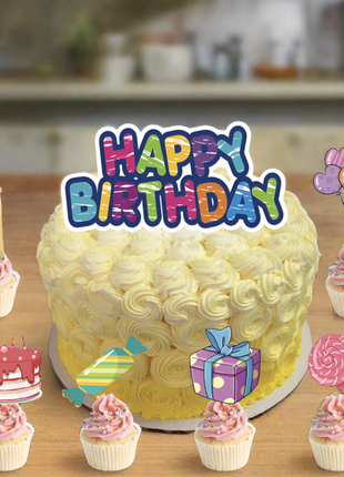 H Birthday Cake Toppers