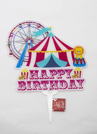 Circus cake topper
