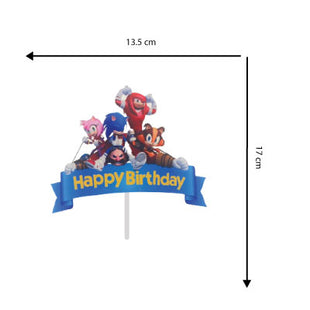 Sonic theme Cake Topper