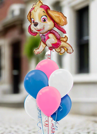 Skye Paw Patrol with latex balloons