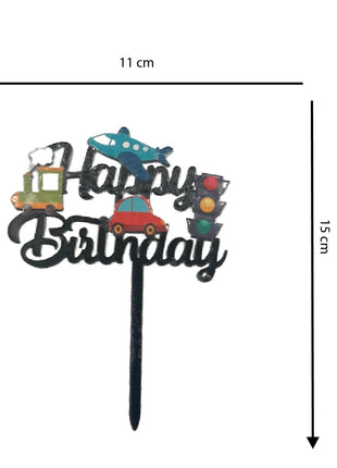Transportation cake topper
