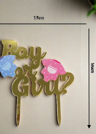 Boy or girl cake topper