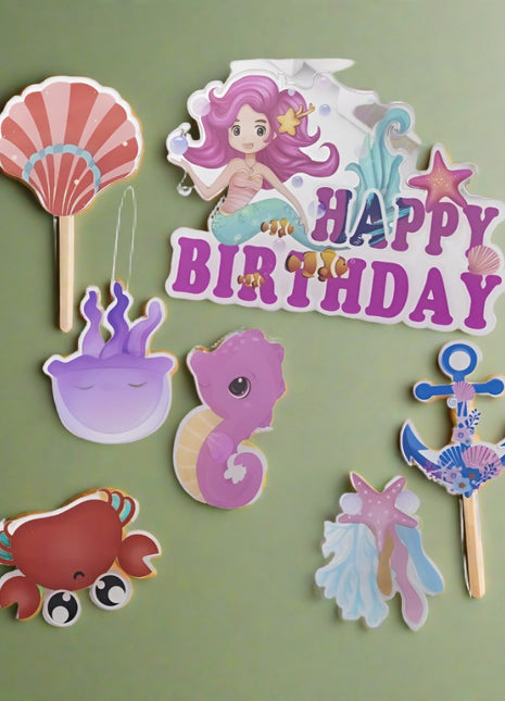 Mermaid cake topper