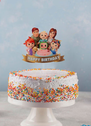 Cocomelon theme cake topper