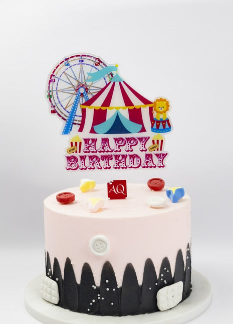 Circus cake topper