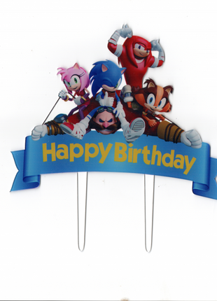Sonic theme Cake Topper